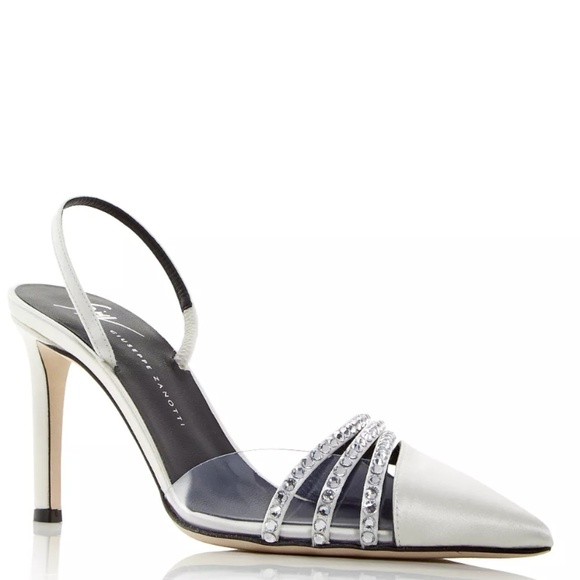 Giuseppe Zanotti Women's Embellished Slingback High Heel Sandals, Ivory, 9.5 - Picture 1 of 5